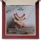 To My Grandma, You Are A Part Of All Of My Favorite Chapters Of The Book Of My Life - Happy Birthday - Custom Name Necklace with Message Card - Gift for Grandma