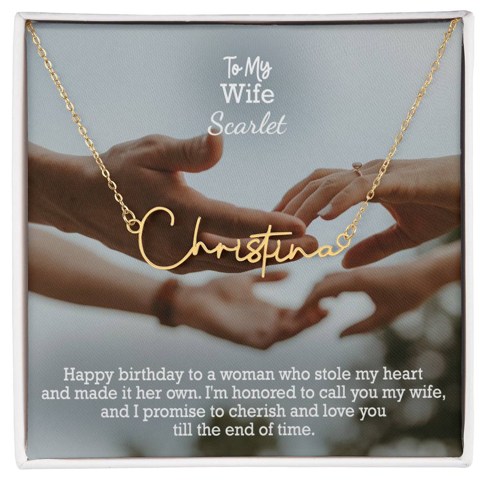 To My Wife, Happy Birthday - I&