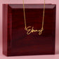 To My Daughter, May This Year Bring You Tons Of Opportunities & Plenty Of Reasons To Smile - Happy Birthday - Signature Name Necklace with Message Card - Gift for Daughter