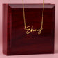 To My Daughter, I'll Never Forget When I First Held You In My Arms - Happy Birthday - Signature Name Necklace with Message Card - Gift for Daughter