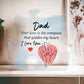 Dad, Your Love Is The Compass That Guides My Heart - Printed Acrylic Puzzle Plaque - Gift for Dad