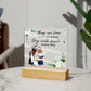 Those We Love Don't Go Away They Walk Beside Us Every Day - Square Acrylic Plaque - Gift for Daughter