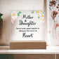 Mother & Daughter, Never Truly Apart Maybe In Distance But Never In Heart - Square Acrylic Plaque - Gift for Daughter