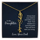 To My To My Daughter, Always Trust Your Instincts & Follow Your Heart - Flower Name Necklace - Gift for Daughter
