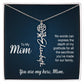 To My Mom, No Words Can Express The Depth Of My Gratitude For All The Sacrifices You've Made For Our Family - Flower Name Necklace - Gift for Mom
