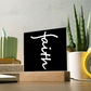 Faith (White) - Acrylic Square Plaque - Gift for Her - Gift for Him