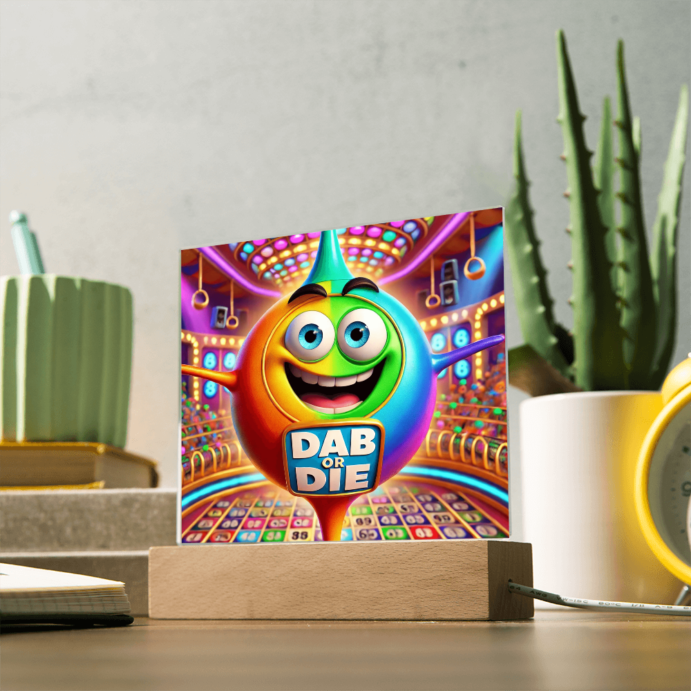 Dab Or Die Acrylic Square Plaque – Gift for Her - Gift for Him