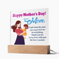 Dear Mom, Happy Mother's Day! Right From The Start, You Supported Me -  Acrylic Square Plaque - Gift for Mom