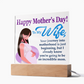 To My Wife, Happy Mother's Day! Your Journey Into Motherhood Is Just Beginning - Acrylic Square Plaque - Gift for Mom