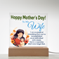 To My Wife, Happy Mother's Day! I Am Proud Of Everything That You've Accomplished As An Individual And A Mom - Acrylic Square Plaque - Gift for Mom