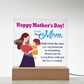 Dear Mom, Happy Mother's Day! Right From The Start, You Supported Me -  Acrylic Square Plaque - Gift for Mom