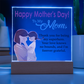 To My Mom, Happy Mother's Day! - Thank You For Being My Superhero - Acrylic Square Plaque - Gift for Mom