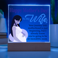 To My Wife, Happy Mother's Day! Your Journey Into Motherhood Is Just Beginning - Acrylic Square Plaque - Gift for Mom