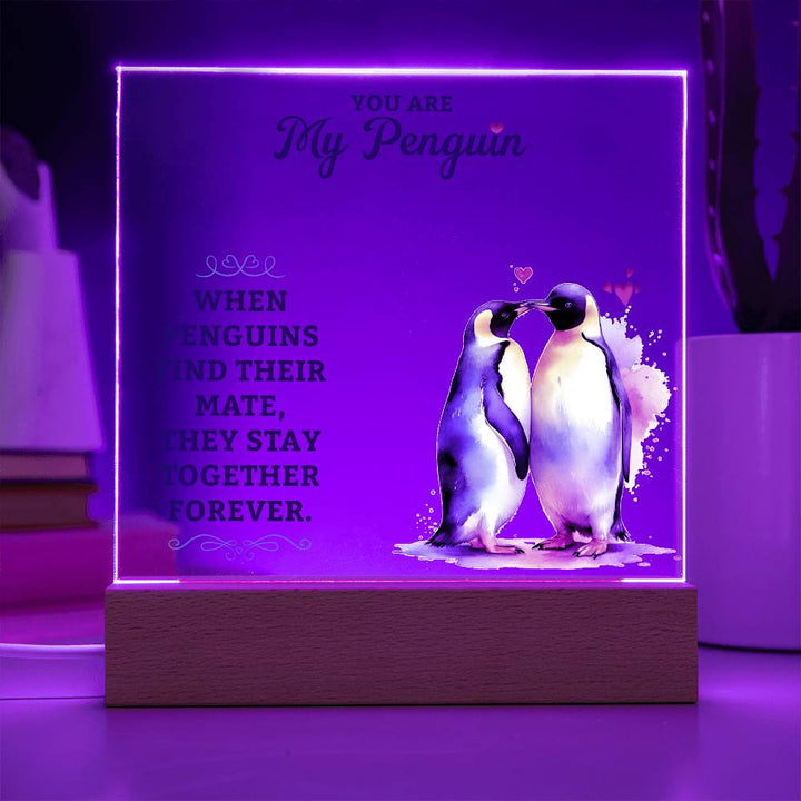 You Are My Penguin – Acrylic Square Plaque – Gift for Wife
