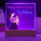 Dear Mom, Happy Mother's Day! Right From The Start, You Supported Me -  Acrylic Square Plaque - Gift for Mom