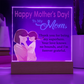 To My Mom, Happy Mother's Day! - Thank You For Being My Superhero - Acrylic Square Plaque - Gift for Mom