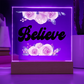 Believe - Printed Square Acrylic Plaque - Gift for Her