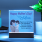 To My Mom, Happy Mother's Day! - Thank You For Being My Superhero - Acrylic Square Plaque - Gift for Mom