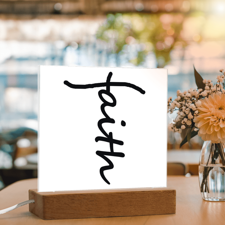 Faith (Black) – Acrylic Plaque – Gift for Her – Gift for Him