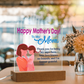 To My Mom, Happy Mother's Day! - Thank You For Being My Superhero - Acrylic Square Plaque - Gift for Mom