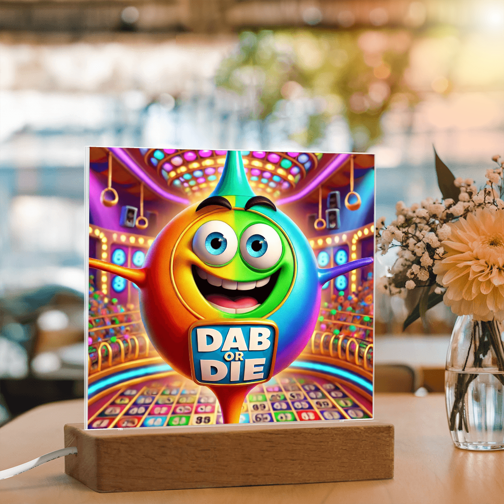 Dab Or Die Acrylic Square Plaque – Gift for Her - Gift for Him