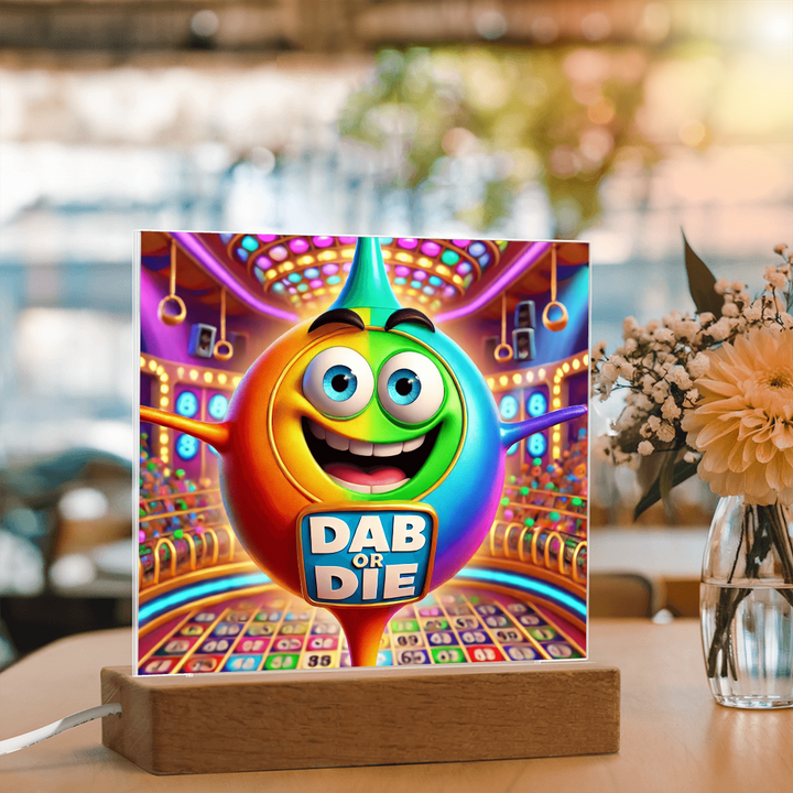 Dab Or Die Acrylic Square Plaque – Gift for Her - Gift for Him