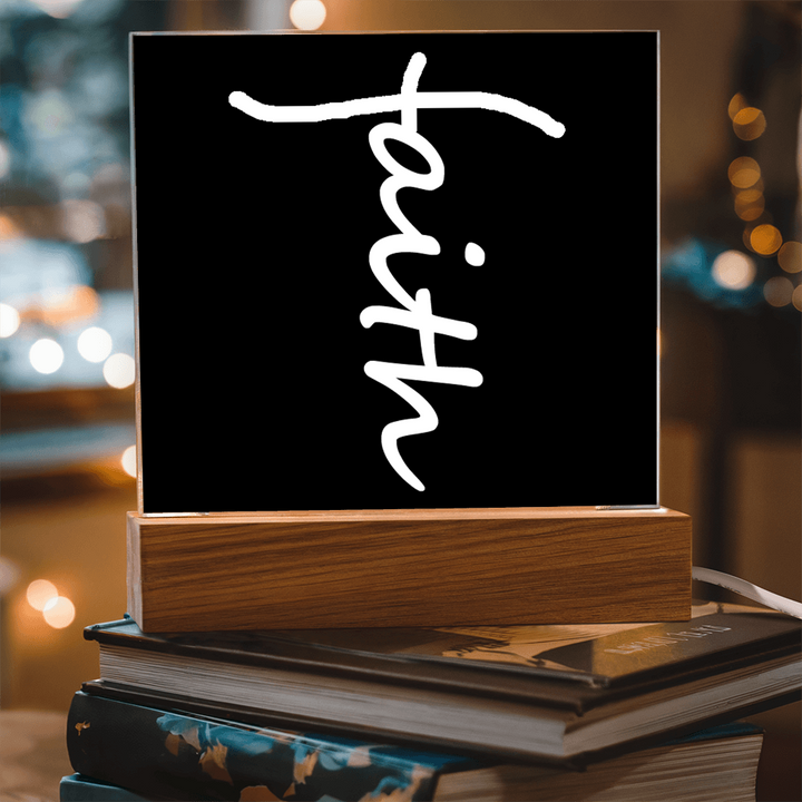 Faith (White) – Acrylic Plaque – Gift for Her – Gift for Him