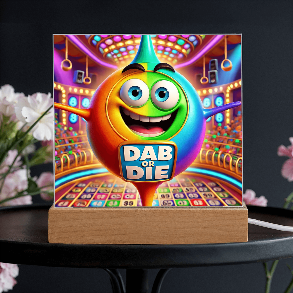 Dab Or Die Acrylic Square Plaque – Gift for Her - Gift for Him
