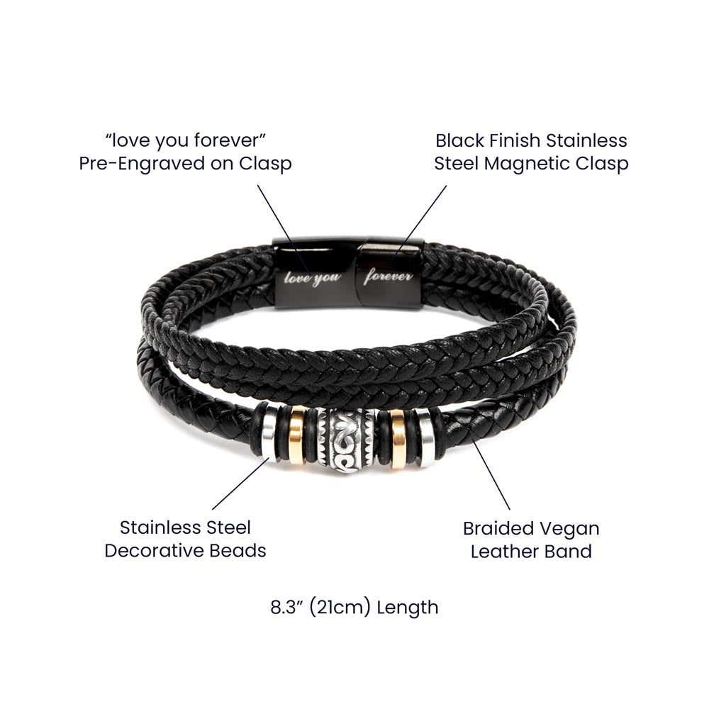 To My Husband, Valentine's Day Is More Special Because I Get To Celebrate With The Person I Love The Most - Happy Valentine's Day - Love You Forever Bracelet - Gift for Husband