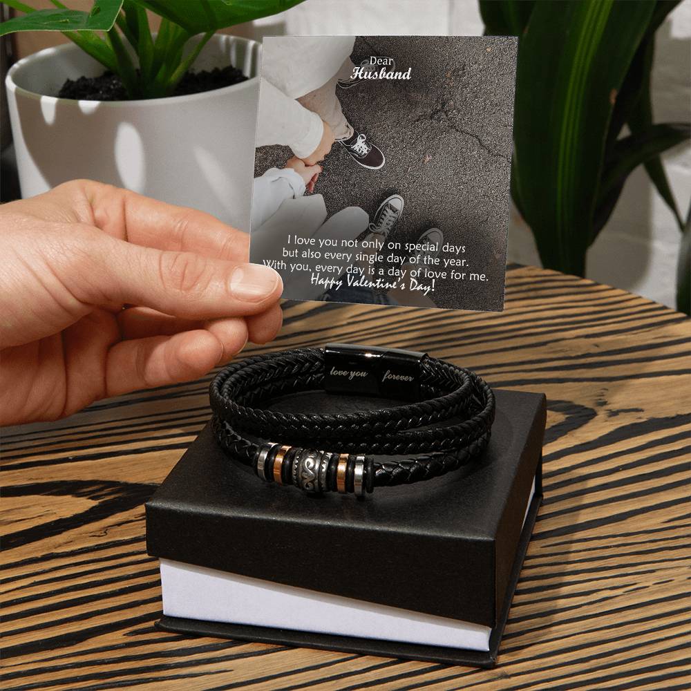 Dear Husband, I Love You Not Only On Special Days But Also Every Single Day Of The Year - Happy Valentine's Day - Love You Forever Bracelet - Gift for Husband