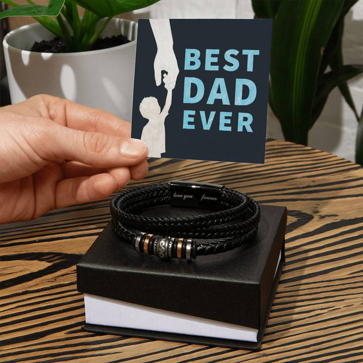 Best Dad Ever Love You Forever Bracelet – Gift for Dad