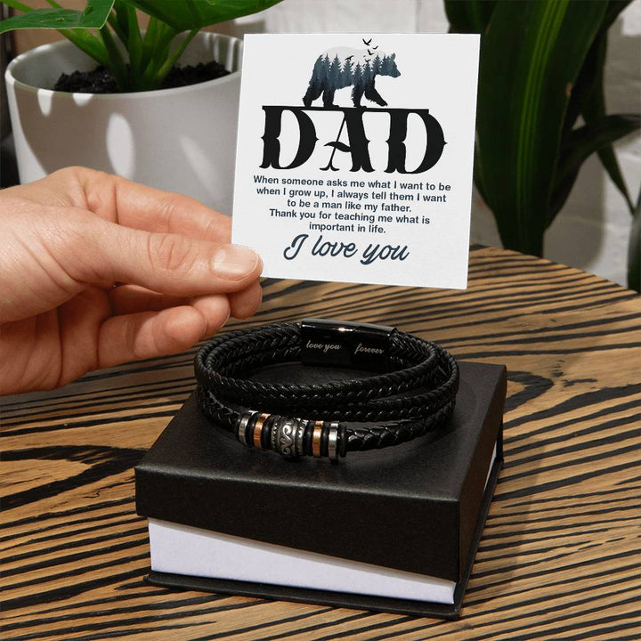 Dad, Thank You For Teaching Me What Is Important In Life Love You Forever Bracelet – Gift for Dad