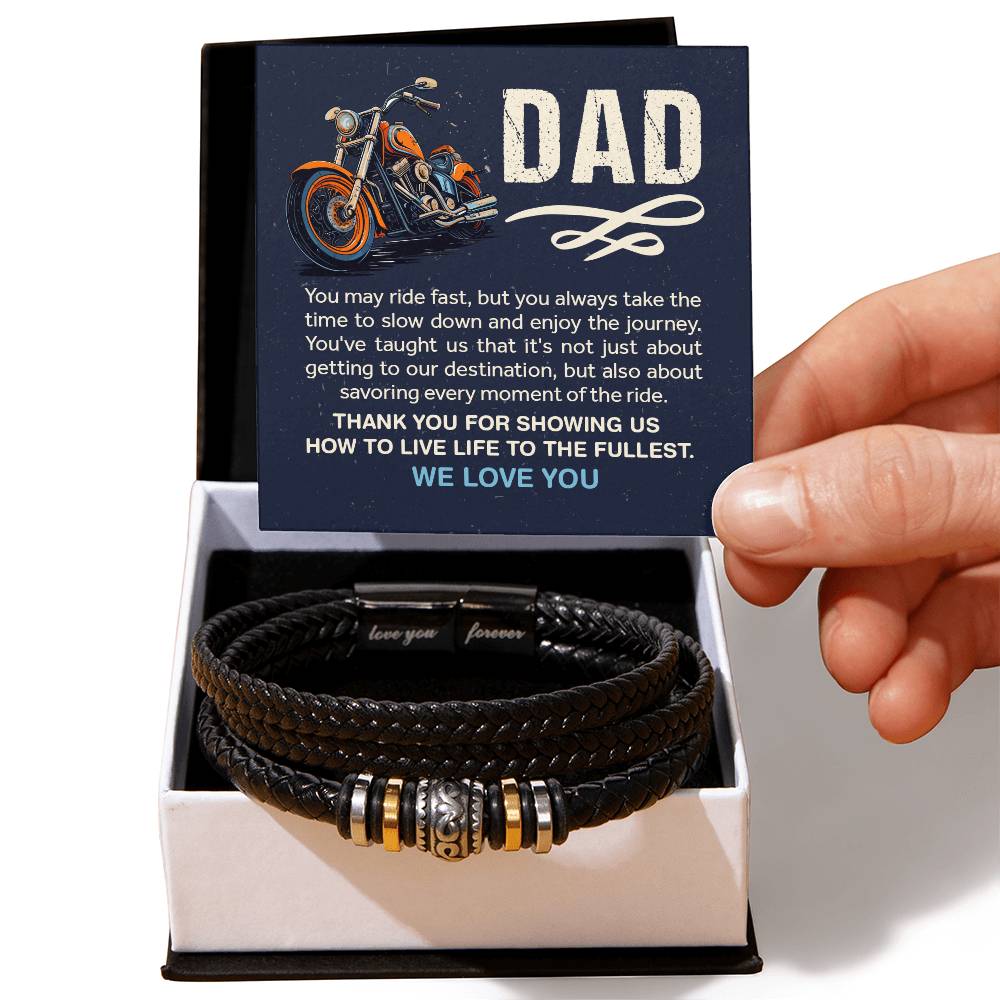 Dad, Thank You For Showing Us How To Live Life To The Fullest Love You Forever Bracelet – Gift for Dad