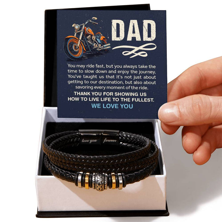 Dad, Thank You For Showing Us How To Live Life To The Fullest Love You Forever Bracelet – Gift for Dad