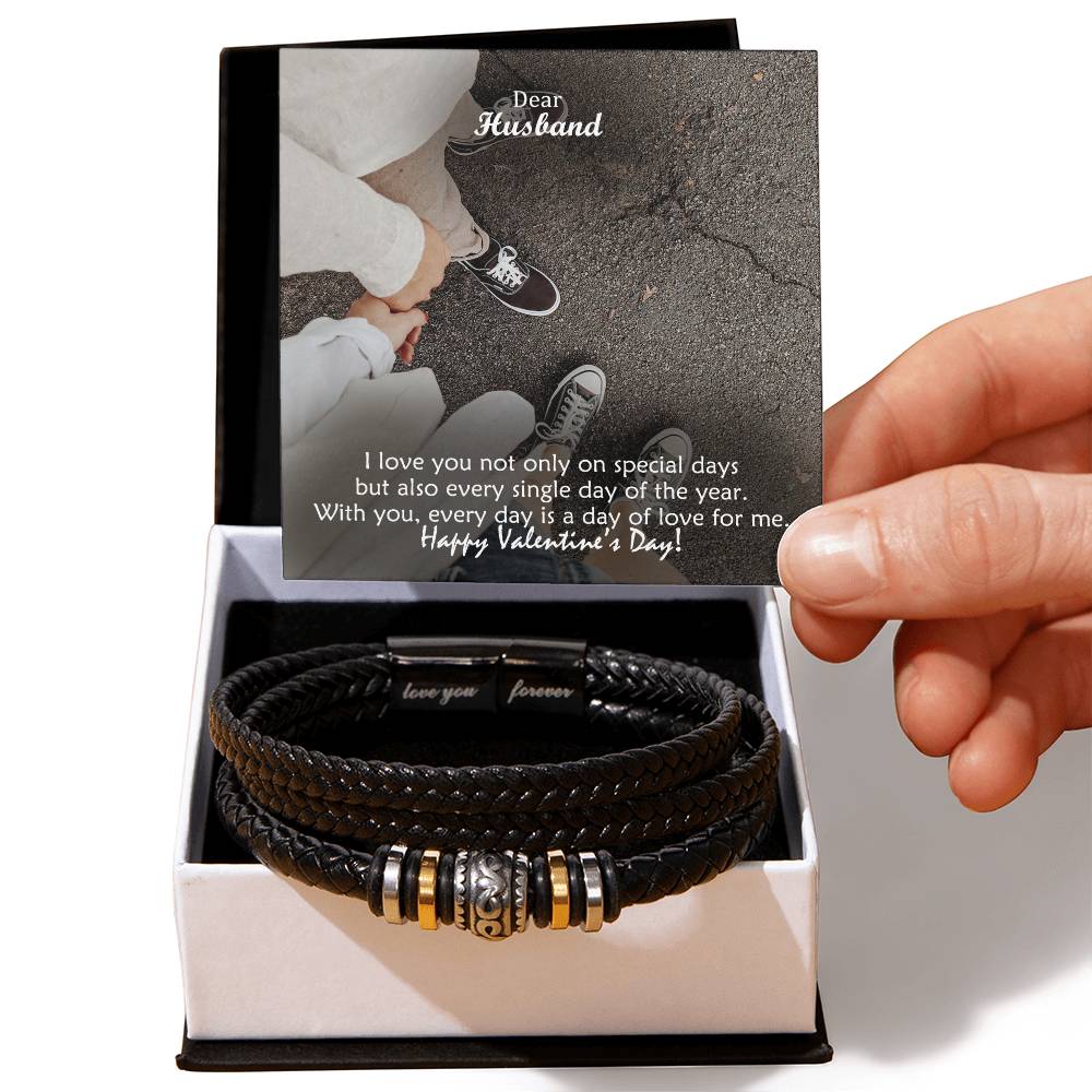 Dear Husband, I Love You Not Only On Special Days But Also Every Single Day Of The Year - Happy Valentine's Day - Love You Forever Bracelet - Gift for Husband