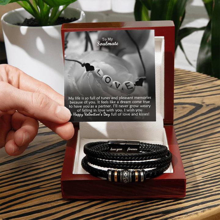 To My Soulmate, My Life Is So Full Of Tunes &amp; Pleasant Memories Because Of You – Love You Forever Bracelet – Gift for Soulmate