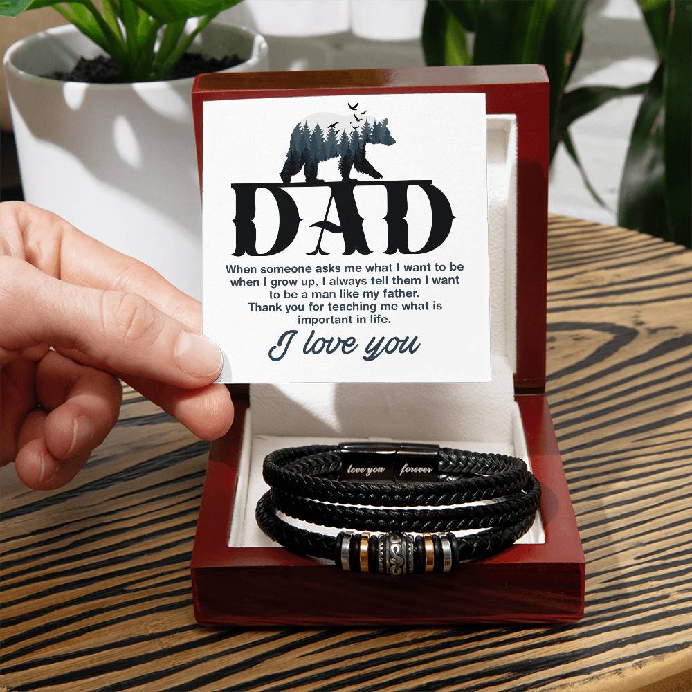 Dad, Thank You For Teaching Me What Is Important In Life Love You Forever Bracelet – Gift for Dad