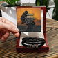 To My Husband, You're A Great Father, A Greater Husband, & A Great Man - Happy Father's Day - Men's "Love You Forever" Bracelet - Gift for Husband