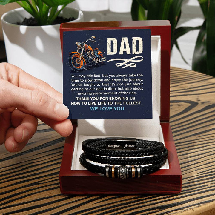 Dad, Thank You For Showing Us How To Live Life To The Fullest Love You Forever Bracelet – Gift for Dad