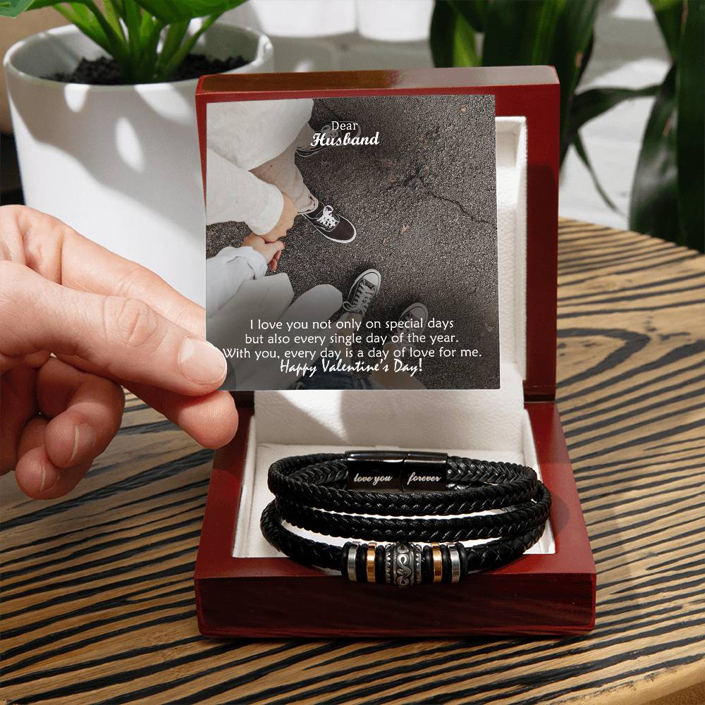 Dear Husband, I Love You Not Only On Special Days But Also Every Single Day Of The Year – Love You Forever Bracelet – Gift for Husband