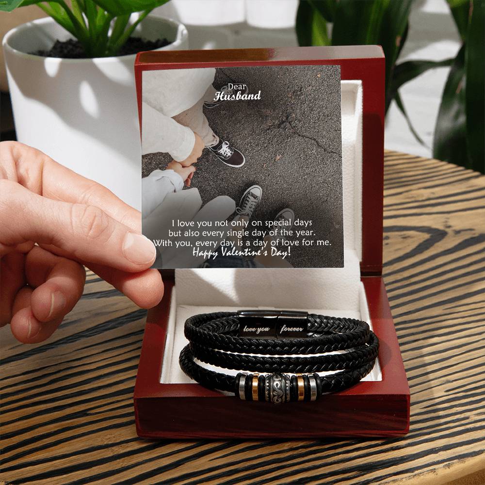 Dear Husband, I Love You Not Only On Special Days But Also Every Single Day Of The Year - Happy Valentine's Day - Love You Forever Bracelet - Gift for Husband