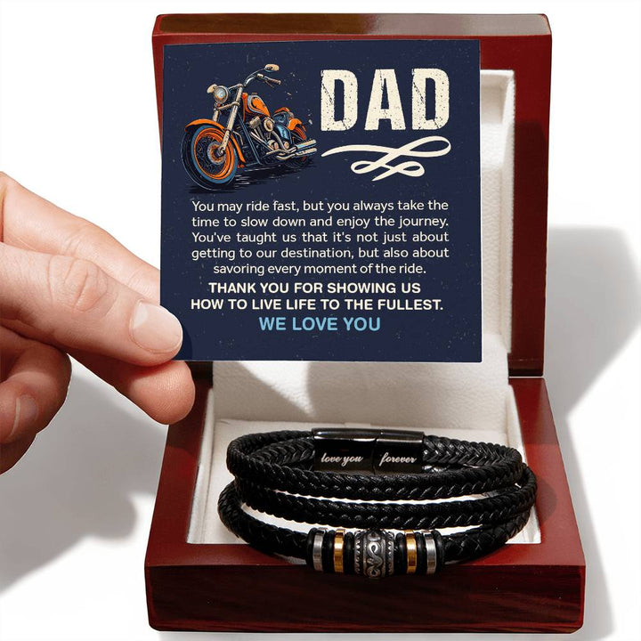 Dad, Thank You For Showing Us How To Live Life To The Fullest Love You Forever Bracelet – Gift for Dad