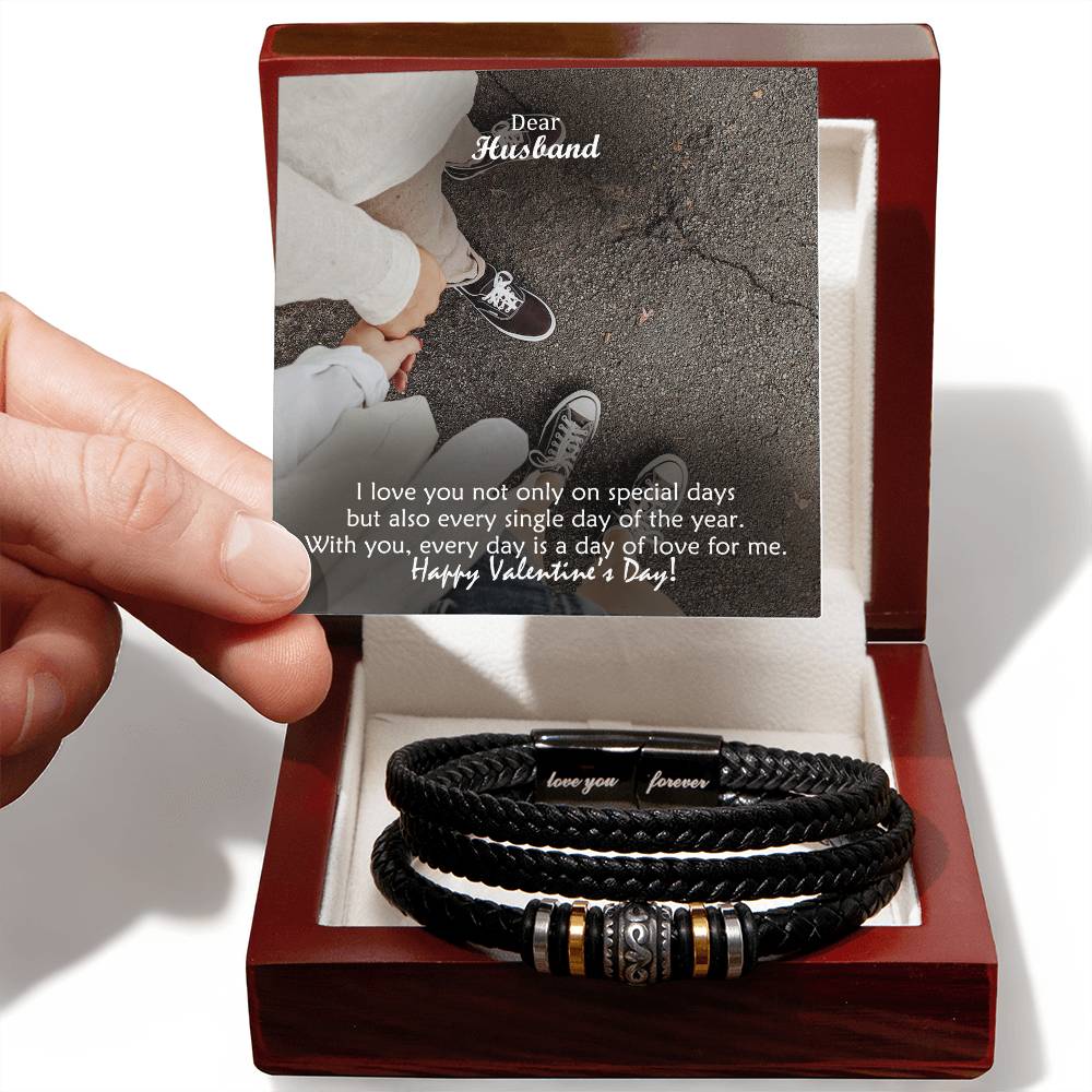 Dear Husband, I Love You Not Only On Special Days But Also Every Single Day Of The Year – Love You Forever Bracelet – Gift for Husband