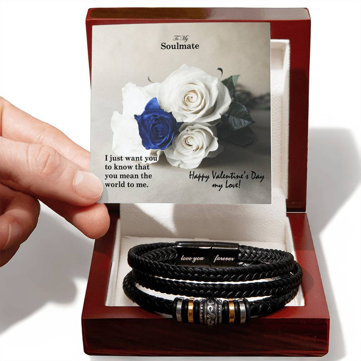 To My Soulmate, I Just Want You To Know That You Mean The World To Me – Love You Forever Bracelet – Gift for Soulmate