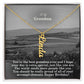 To My Grandma, You're The Best Grandma Ever & I Hope Your Day Is Extra Special, Just Like You Are - Multi Vertical Name Necklace with Message Card - Gift for Grandma