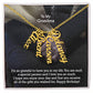 To My Grandma, I Hope You Enjoy Your Day & That You Receive All Of The Gifts You Wished For - Multi Vertical Name Necklace with Message Card - Gift for Grandma