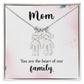 Mom, You Are The Heart Of Our Family -  Kid Charm Necklace (w/MC) - Gift for Mom