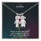To My Grandma, Thank You For Your Stories And Memories, I Cherish The Time We Spend Together - Kid Charm Necklace (w/MC) - Gift for Grandma