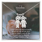 To My Grandma, I Can't Help But Feel So Much Gratitude For All The Love You've Shown & All The Lessons You've Shared - Kid Charm Necklace (w/MC) - Gift for Grandma