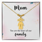 Mom, You Are The Heart Of Our Family -  Kid Charm Necklace (w/MC) - Gift for Mom